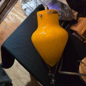 Vintage Murano?( style) Handcrafted Yellow Art Glass Pendant Light Fixture